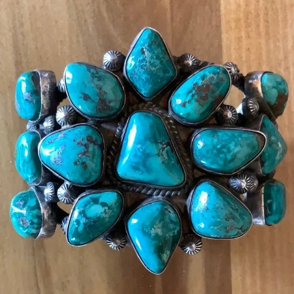 🌟Navajo Turquoise Sterling Cuff - Picture 16 of 16